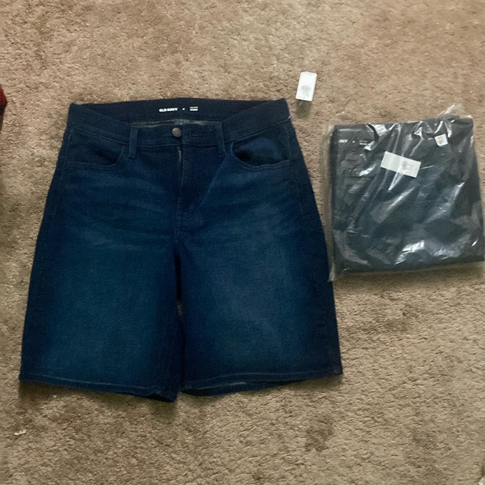 Old Navy Dark Wash Denim Bermuda Shorts